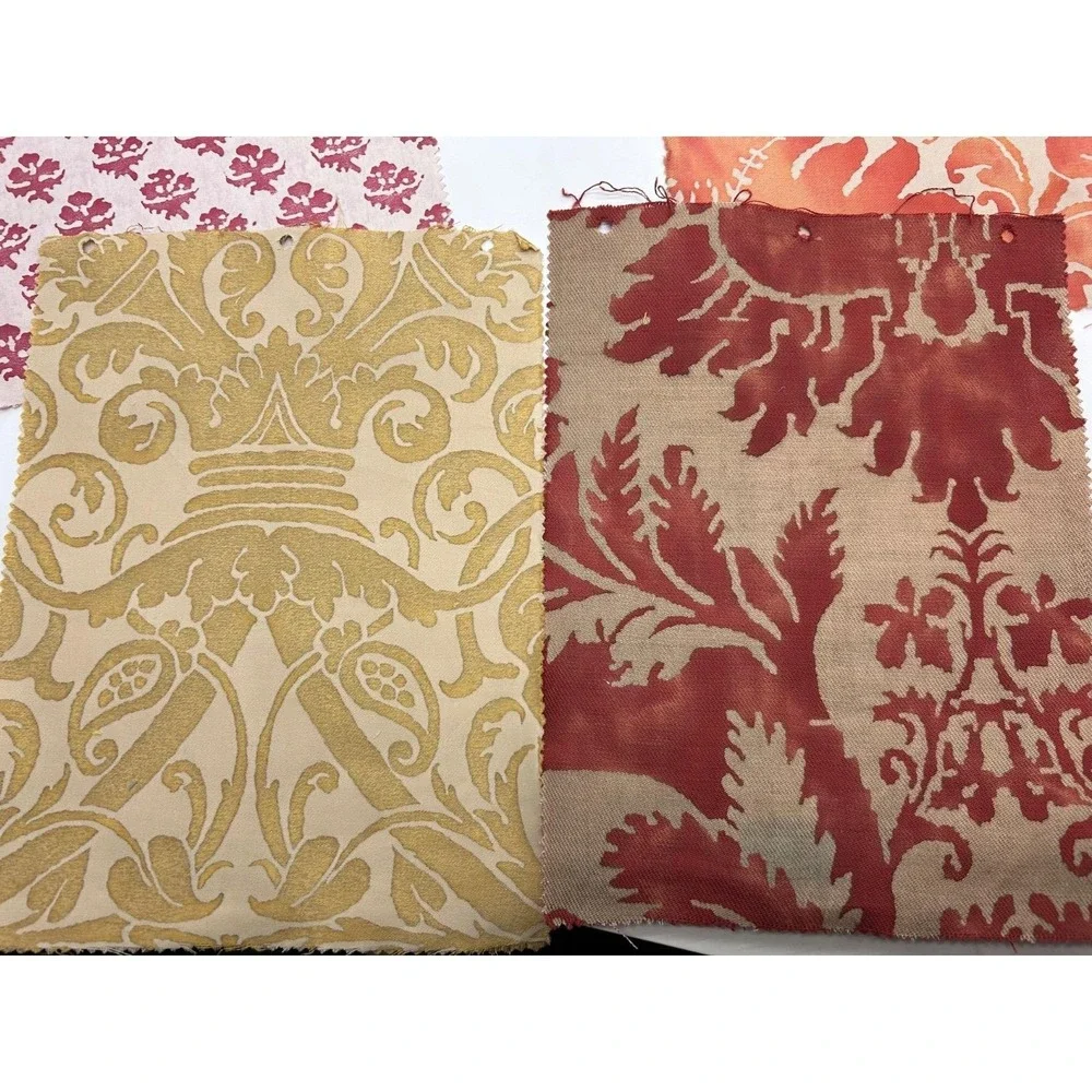 Vtg Six Rare FORTUNY Sample Pieces - Stunning Hard to Find Patterns & Colors